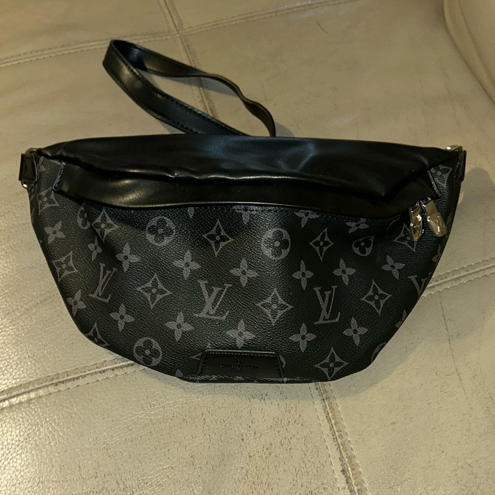 LV bum bag.  Large.  Black and gray.